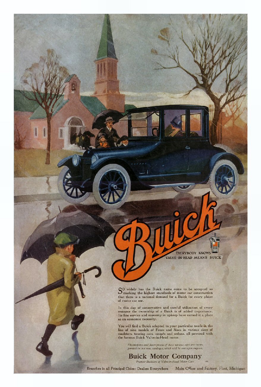 1918 Buick Auto Advertising